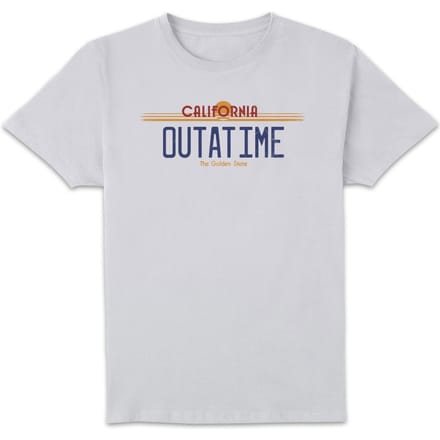 Back to the Future Outatime Plate T-shirt - Wit - M