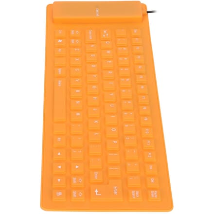 Siliconen Toetsenbord Volledig Afgesloten Ontwerp Lichtgewicht Draagbaar Stil Zacht Comfortabel USB Bedraad oranje