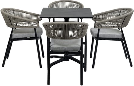 Tuinset Knokke/Gent | 4 personen | Vierkant 70 cm | Rope & HPL