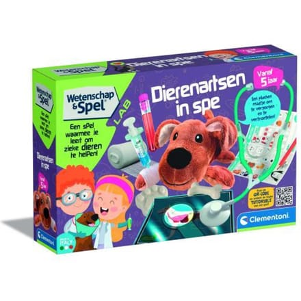 Clementoni Wetenschap & Spel - Dierenartsen in Spe - Educatief Speelgoed - Experimenteerdoos - Vanaf 5 jaar