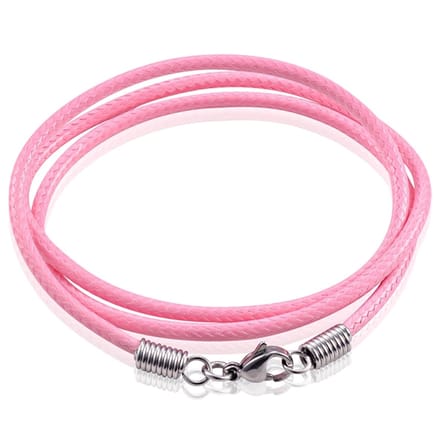 LGT Jewels waxkoord ketting Roze - 2.5mm-65cm