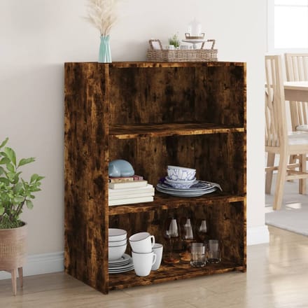 vidaXL - Dressoir - 70x41x93 - cm - bewerkt - hout - gerookt - eikenkleurig