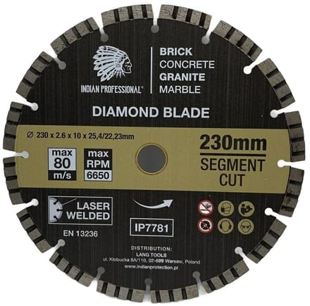 DeWalt Indian Professional - Diamantschijf - 230mm - Turbo Segment - Voor Beton en Graniet