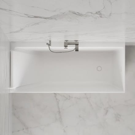 SPALINA - Vrijstaand bad - Quantum 170 gauche blanche, 170 x75 x58 cm, Wit