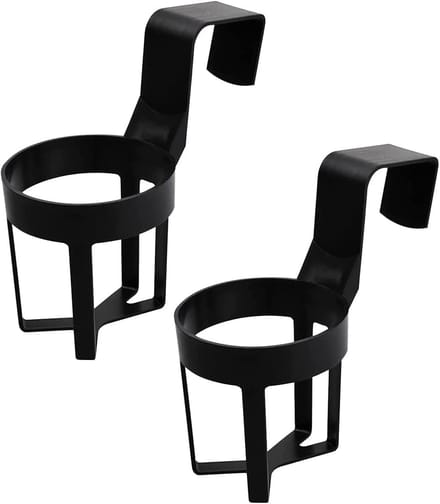 Bekerhouder voor in de auto - universeel - 2 stuks - zwart