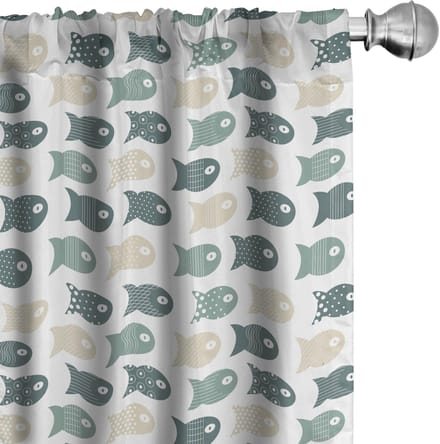 ABAKUHAUS Vis – Gordijnset 2x75x225 cm – Multicolor
