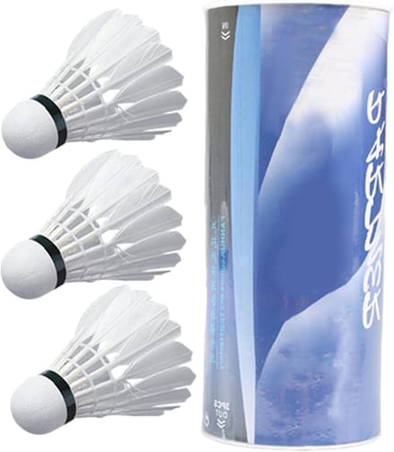 Badminton Shuttles - Trainingsballen - Wedstrijd Training - Verbeterde Stabiliteit - 3 Stuks - Wit