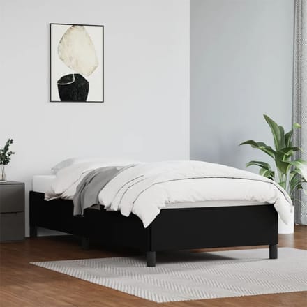 vidaXL - Bedframe - kunstleer - zwart - 90x190 - cm