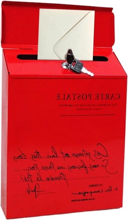 Muurbrievenbus - Postbus - Post ontvangen - Veilig sluitsysteem - 30x23x6 cm - Rood