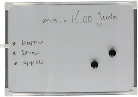 H&S Collection whiteboard - memobord magnetisch - incl. marker/magneten - 25 x 35 cm