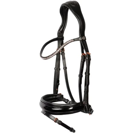 Gecombineerd hoofdstel met neusriem Harry's Horse Lacque II