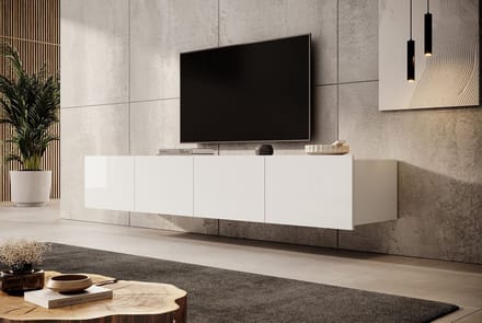 Meubella - TV-Meubel Calabas - Wit - 200 cm
