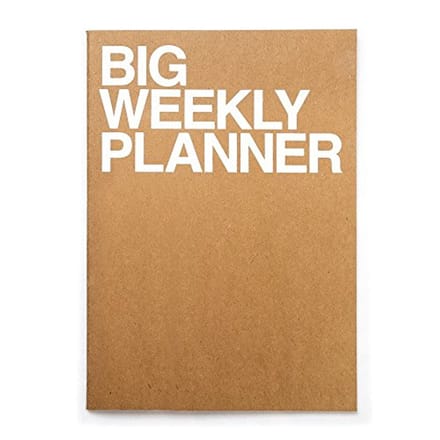 Grote Bruine Persoonlijke Weekplanner met 28 Vellen