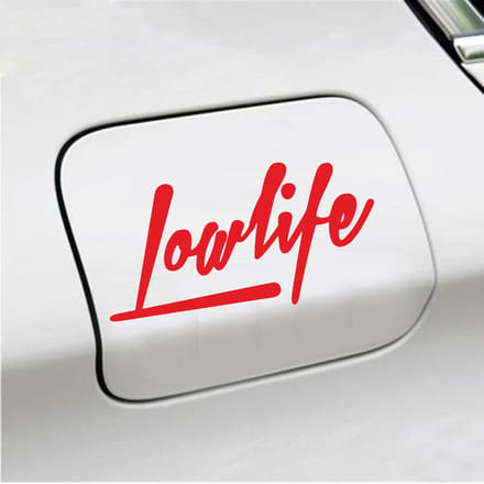 Bumpersticker - Lowlife - 7,5 X 14,8 - Rood