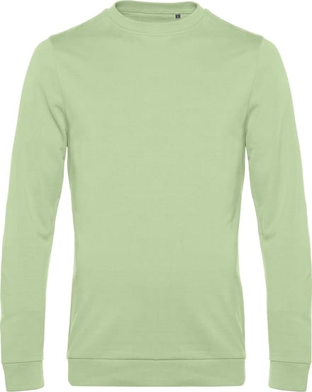 Sweater 'French Terry' B&C Collectie maat S Light Jade/Groen