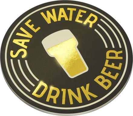 Glossy coasters - Save water