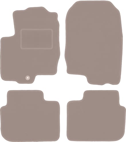 Beige veloursmatten voor: Mitsubishi Colt VI Z30 hatchback (2004-2008)