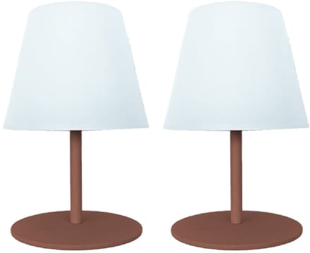 Set van 2 draadloze tafellampen H16CM TWINS