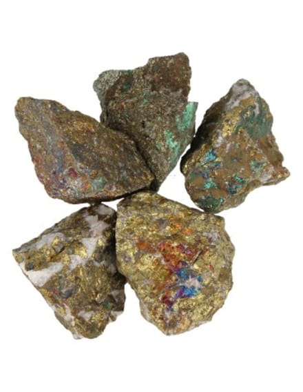 Chalcopyriet 500 gr. ruwe brokjes