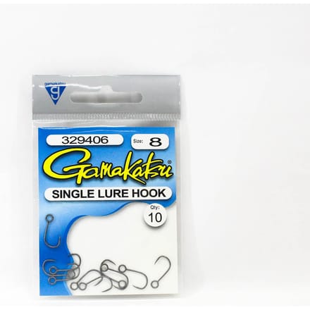 Gamakatsu Enkele Kunstaas Haak Maat 8 , 10 Per pak (5590) gray