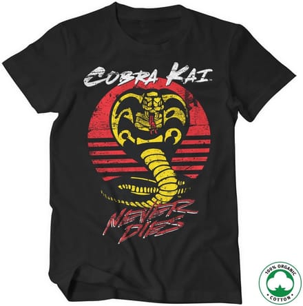 Cobra Kai Never Dies biologisch T-shirt zwart