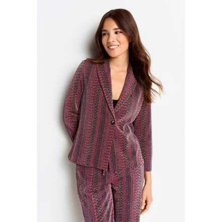 Rich & Royal Jacquard Blazer Ruby Red Maat: XS | Outlet | Dames | Rood