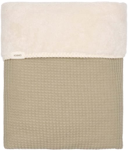 Koeka ledikantdeken teddy Malaga sage 100x150