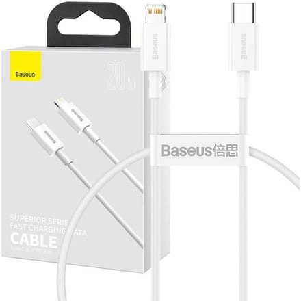 Baseus Superior series cable USB-C to Lightning 20W 0.25m - White