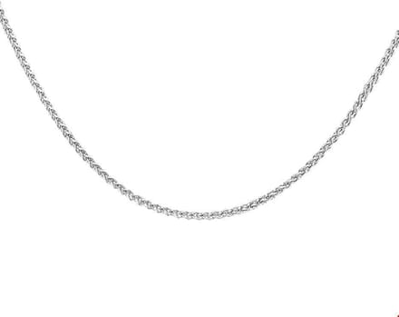 Zilver Gerhodineerde Collier vossestaart 1 1320996 45 cm