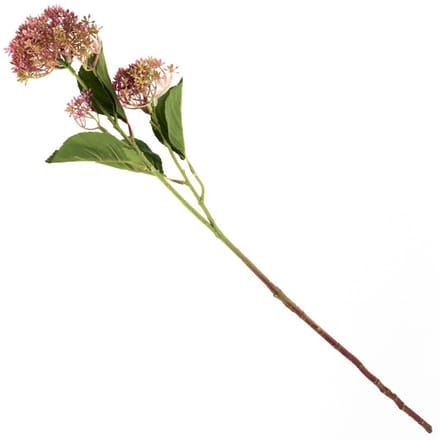 Kunstbloem sneeuwbal 65cm roze