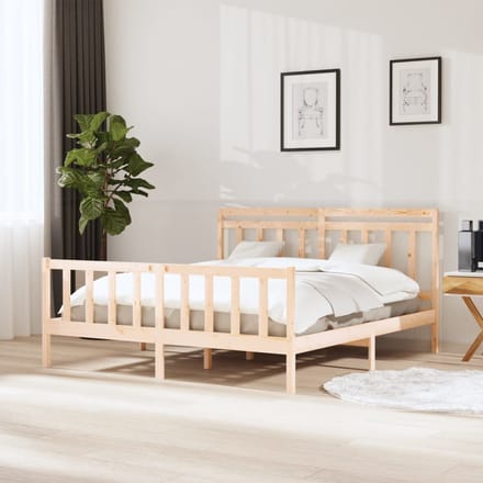 vidaXL - Bedframe - massief - hout - 160x200 - cm