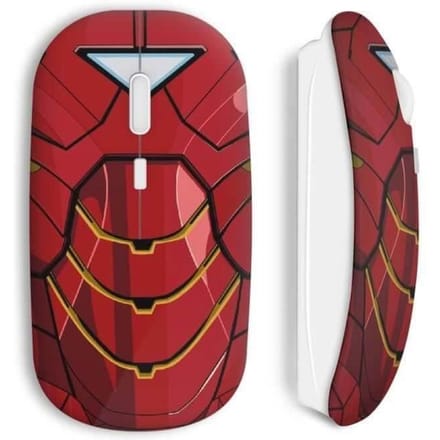Souris sans fil iron man avenger style red armure