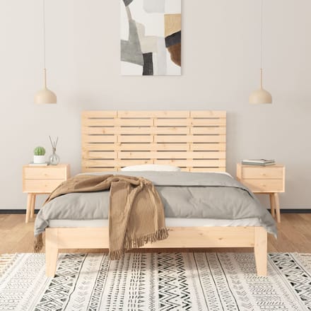 vidaXL - Hoofdbord - wandmontage - 141x3x63 - cm - massief - grenenhout