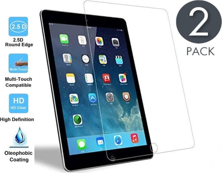 Screenprotector geschikt voor iPad 9.7 inch (2017) / (2018) - Tempered Glass Screenprotector Transparant 2,5D 9H (Gehard Glas Screen Protector - 0.3mm) - 2 Stuks