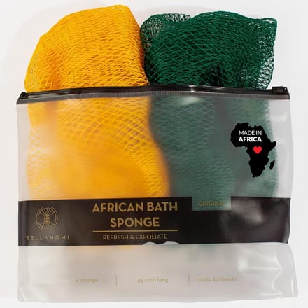 Afrikaanse Exfoliërende Netspons 2-Pack - 114,3 cm Rugscrubber voor Dagelijks Gebruik