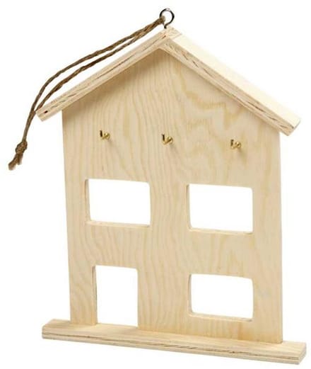 Creativ Company Houten sleutelkastje met 3 haken