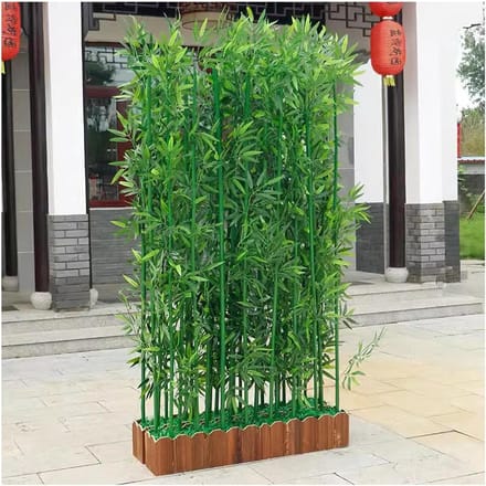 Kunstmatige Bamboe - Decoratieve Plant - Ruimte Verdelen - Echte Bamboe Stammen - 1.5 Meter Hoog - Groen