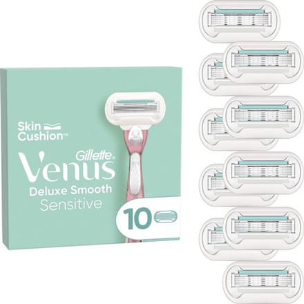 Gillette Venus Scheermesjes Deluxe Smooth Sensitive - 10 Navulmesjes