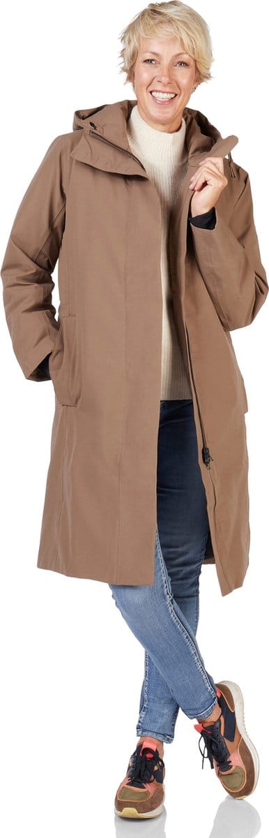 Happy Rainy Days Lange Regenjas Dames Phoenix Taupe