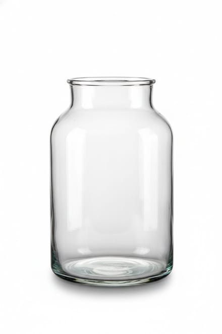 Bellatio design Bloemenvaas - gerecycled glas - transparant - D19 x H25 cm