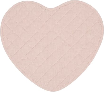 Placemat hart vorm - Roze - Cote Table - placemat gevoerd