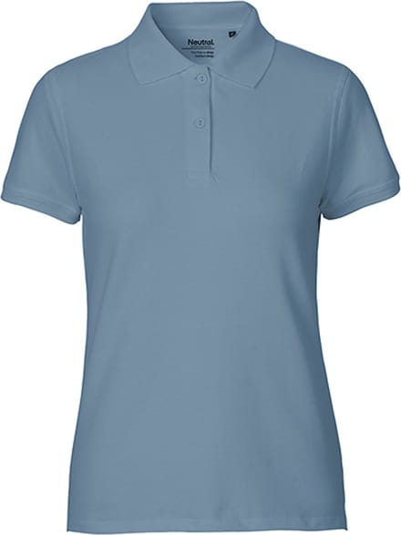 Neutral - Classic Dames Polo - Dusty Indigo - 100% Biologisch Katoen maat S