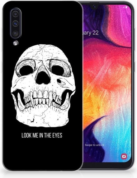 Silicone Back Case Samsung Galaxy A50 Skull Eyes