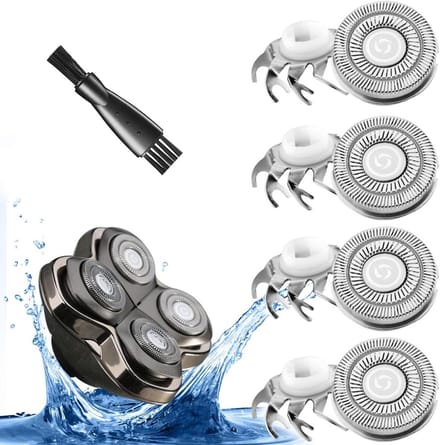 Vervangende Scheerkoppen - Scheermesjes Set - Glad Scheren - Zelfslijpende Technologie - 4 Stuks - Zilver