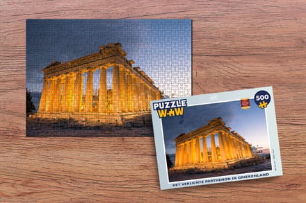 Puzzel Het verlichte Parthenon in Griekenland - Legpuzzel - Puzzel 500 stukjes