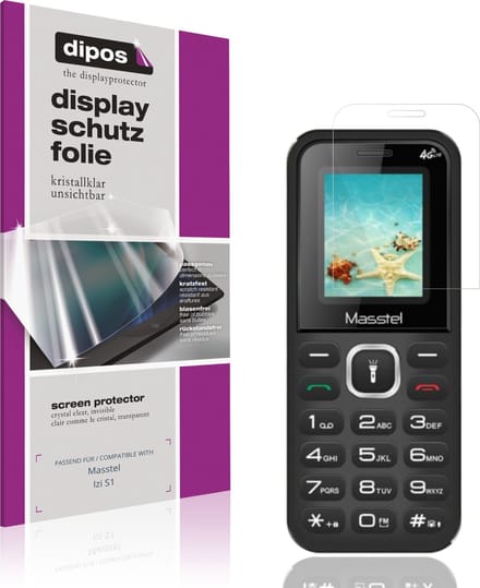 dipos – 4x Beschermfolie geschikt voor Masstel Izi S1 | Krasbestendige & heldere Screenprotector Ultra-Thin