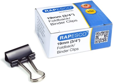 Rapesco foldback clips 41 mm zwart