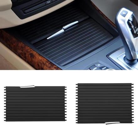 Compatibele rollerblindhoezen voor console X5 en X6, sliding lid voor bekerhouder, cover caps voor E70 en E71, E72 (2006-2014)