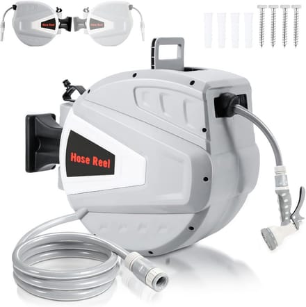 Automatische Wandslanghaspel met 30m Slang en Handdouche