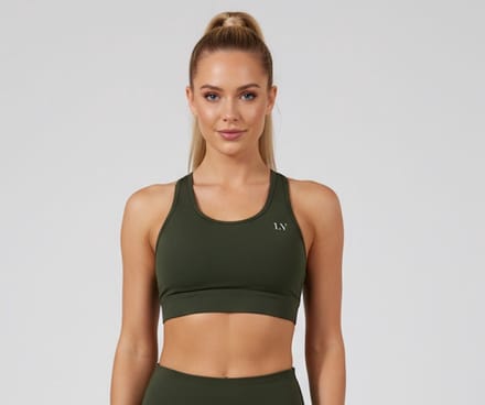 La V Sportbh racerback van mesh groen S